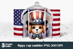 Patriotic sippy cup wrap | Patriotic kids tumbler wrap Product Image 1