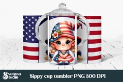 Patriotic sippy cup wrap | Patriotic kids tumbler bundle Product Image 2
