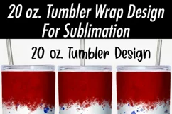 Patriotic Sunflower 20 oz Tumbler Sublimation | Red Stripes Product Image 2