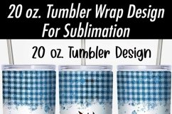 Patriotic Sunflower 20 oz Tumbler Sublimation | Plaid Trim Product Image 2