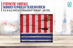 Patriotic Vintage Skinny Tumbler Wrap Sublimation - Set 1 Product Image 2