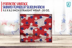 Patriotic Vintage Skinny Tumbler Wrap Sublimation - Set 1 Product Image 3