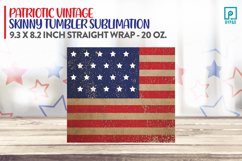 Patriotic Vintage Skinny Tumbler Wrap Sublimation - Set 1 Product Image 4