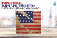 Patriotic Vintage Skinny Tumbler Wrap Sublimation - Set 2 Product Image 2