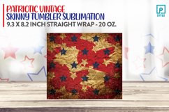 Patriotic Vintage Skinny Tumbler Wrap Sublimation - Set 2 Product Image 3