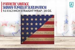 Patriotic Vintage Skinny Tumbler Wrap Sublimation - Set 3 Product Image 2