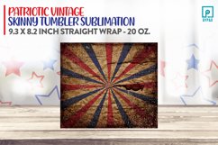 Patriotic Vintage Skinny Tumbler Wrap Sublimation - Set 3 Product Image 3