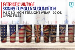 Patriotic Vintage Skinny Tumbler Wrap Sublimation - Set 3 Product Image 1