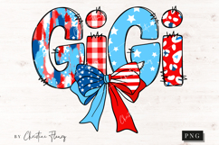 Coquette 4th Of July Gigi PNG | 4th Of July PNG Product Image 1