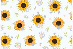 Sunflower digital paper. Sublimation. Sunflower patterns Product Image 2