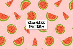 Watermelon pattern. Watermelon background. Fruit pattern Product Image 1