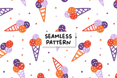 Ice cream pattern. Ice cream seamless pattern. Product Image 1
