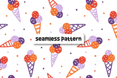 Ice cream pattern. Ice cream seamless pattern. Product Image 1