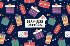 Christmas pattern with gift boxes Product Image 1