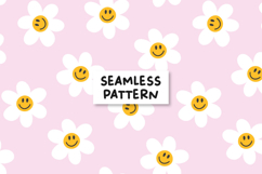 Floral Pattern. Groovy Pattern. Smiley faces pattern Product Image 1