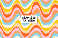 Groovy pattern. Groovy background. Groovy digital paper Product Image 1