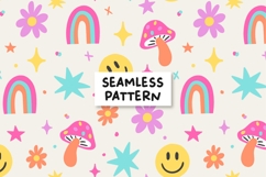 Groovy seamless pattern. Retro pattern Product Image 1