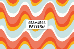 Retro seamless pattern. Groovy pattern. 70s background Product Image 1