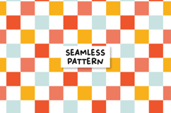 Retro pattern. Chess board pattern. Repeat pattern Product Image 1