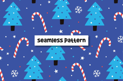 Christmas tree pattern. Christmas seamless pattern. Product Image 1