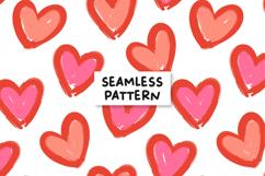 Love seamless pattern. Hearts pattern Product Image 1
