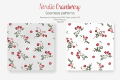 Nordic Cranberry Seamless Patterns PNG &amp; JPG Bundle Product Image 2