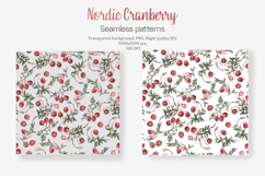 Nordic Cranberry Seamless Patterns PNG &amp; JPG Bundle Product Image 3