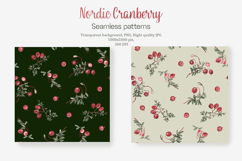 Nordic Cranberry Seamless Patterns PNG &amp; JPG Bundle Product Image 4
