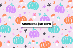 Groovy halloween pattern. Pumpkin seamless pattern. Product Image 1