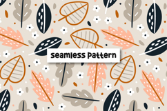 Autumn seamless pattern. Autumn digital paper. Autumn leaves Product Image 1