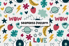 Summer Seamless Pattern Eyes Digital Paper Product Image 1