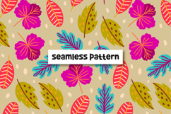 Autumn pattern. Autumn leaves seamless pattern. Product Image 1