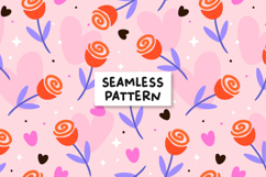 Floral seamless pattern. San valentines pattern. Love paper Product Image 1