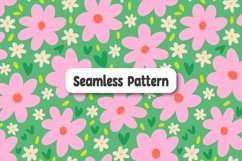 Green floral pattern. Spring seamless pattern Product Image 1