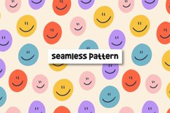 Smile Seamless Pattern Happy Face Background Product Image 1