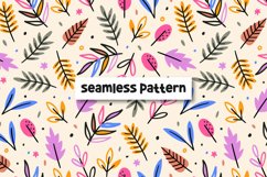 Floral autumn pattern. Autumn leaves. Autumn background Product Image 1