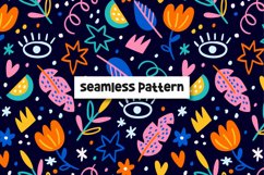 Colorful doodle pattern Product Image 1