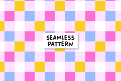 Pink checkered pattern. Chessboard pattern. Plaid background Product Image 1