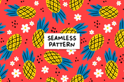 Pineapple pattern. Fruit seamless pattern. Summer pattern Product Image 1