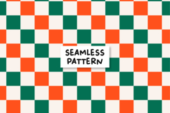 Christmas checkered pattern. Chessboard seamless pattern Product Image 1
