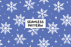Snowflake Pattern Winter Digital Paper Snowflake background Product Image 1