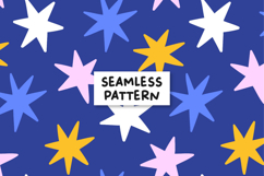 Stars Seamless Pattern Stars Digital Pattern Product Image 1