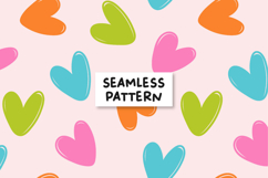 Hearts Digital Paper Hearts Pattern Hearts Seamless Product Image 1