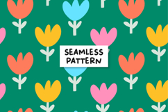 Spring Floral Pattern Flowers Spring Seamless Pattern Product Image 1
