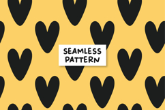 Hearts Pattern Valentines Seamless Pattern Yellow Pattern Product Image 1