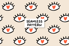 Eyes Seamless Pattern San Valentines Pattern Eyes Background Product Image 1