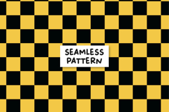 Yellow Black Checkered Pattern Chessboard Background Product Image 1