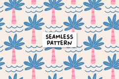 Summer Palms Seamless Pattern Tropical Palms Pattern Summer Product Image 1