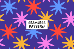 Stars Seamless Pattern Stars Digital Paper Product Image 1