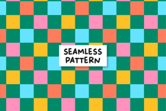 Summer Checkered Pattern Checkered Digital Paper Plaid Paper Product Image 1